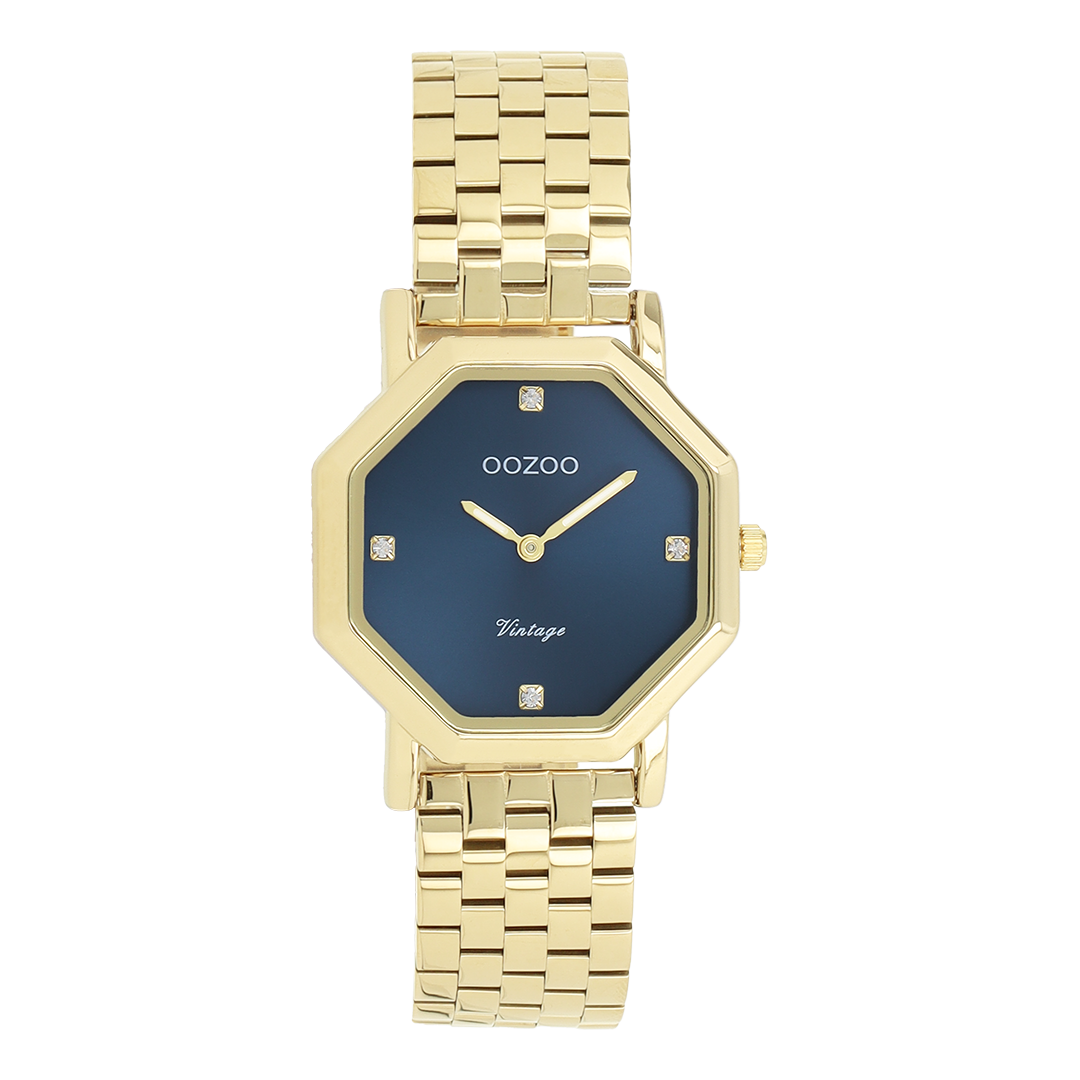 Gold coloured OOZOO watch with stainless steel bracelet